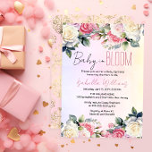 Rose Baby in Bloom Floral Baby Sprinkle Einladung