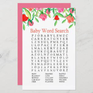 Rose Baby Shooter Word Search Game