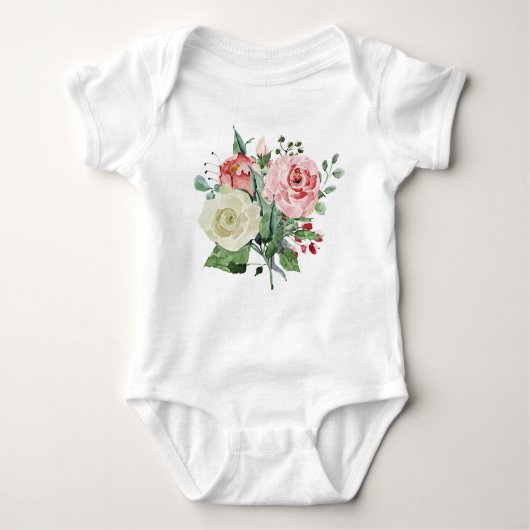 Rose Baby Strampler (Vorderseite)