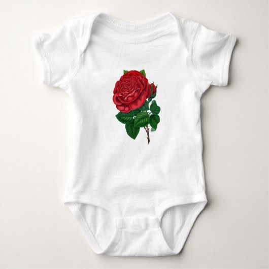 Rose Baby Strampler (Vorderseite)