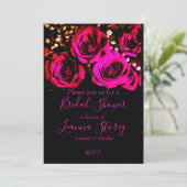 Rose & Babyatmung Einladung (Stehend Vorderseite)