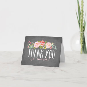 Rose Babydusche Danke-Karte Dankeskarte