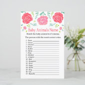Rose Babytiere Name Game (Stehend Vorderseite)