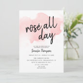 Rose Bachelorette Einladung (Stehend Vorderseite)