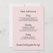 Rose Bachelorette Einladung (Rückseite)