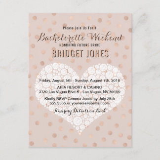 Rose Bachelorette Einladung