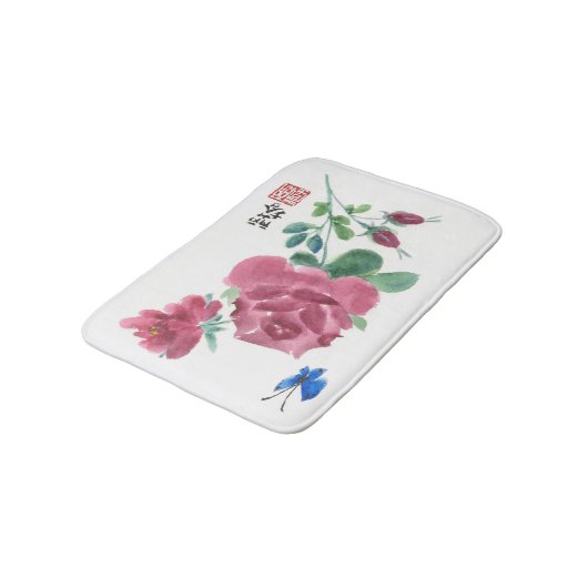 Rose Badematte (Schrägansicht)