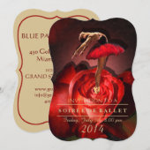 Rose Ballerina - Einladungskarte Einladung (Vorne/Hinten)