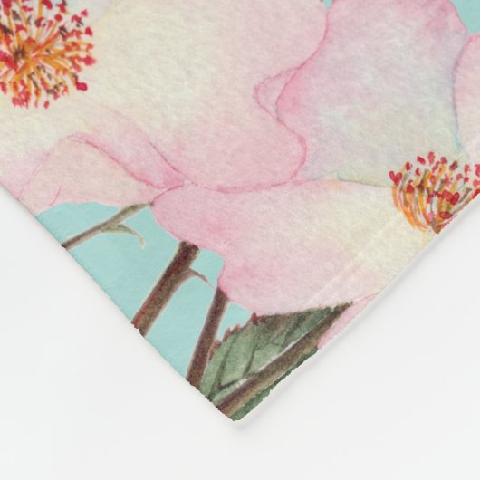 Rose Ballerina Monogramm Fleecedecke (Ecke)