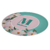 Rose Ballerina Monogramm Schneidebrett (Ecke)