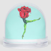 Rose Ballerina Schneekugeln (Rückseite)