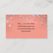 Rose Balloons Planung und Entwicklung von Visitenk Visitenkarte (Rückseite)