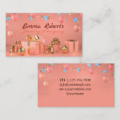 Rose Balloons Planung und Entwicklung von Visitenk Visitenkarte (Vorne/Hinten)