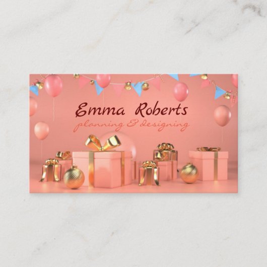 Rose Balloons Planung und Entwicklung von Visitenk Visitenkarte (Vorderseite)