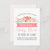 Rose Banner Baby Book | Babydusche Begleitkarte (Vorne/Hinten)