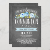 Rose Banner Chalkboard | Einladung (Vorne/Hinten)