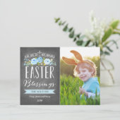 Rose-Banner für Ostersegmente | Osterfest Feiertagskarte (Stehend Vorderseite)