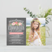 Rose-Banner-Karte| Einladung der Gemeinschaft (Stehend Vorderseite)