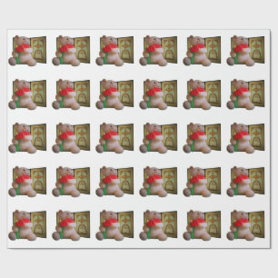 Rose Bären Hochzeit Stain Glass Cross Bibelringe Geschenkpapier