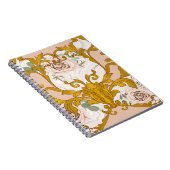 Rose Barock Goldene Blüte Print Notizblock (Rechte Seite)