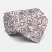 Rose Barock Swirl Hochzeit Krawatte (Gerollt)