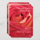 Rose Bat Mitzvah Einladung<br><div class="desc">Blumenfotografie - Fotografie mit leichter Unschärfe,  um das Bild der Rose mit Weichheit zu versehen. Design auf flache Karte Einladung mit Texten für Bat Mitzvah Celebration zu anpassen. Sie können den Text (Farbe,  Schriftart,  Größe und Position) ganz einfach ändern,  indem Sie auf die Schaltfläche Anpassen klicken.</div>