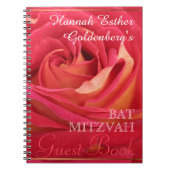 Rose Bat Mitzvah Gastbuch Notizblock (Vorderseite)