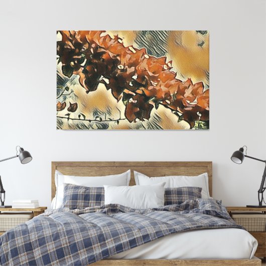 Rose Baum Kunst - Tan Trimming Leinwanddruck (Insitu (Schlafzimmer))