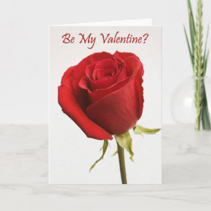 Rose Be My Valentine Card Feiertagskarte