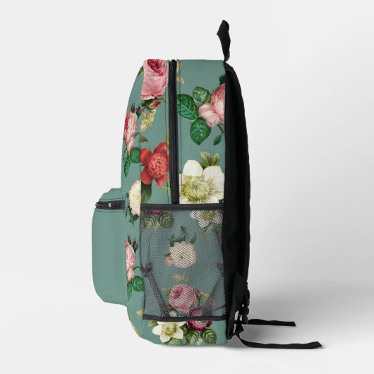 Rose Bedruckter Rucksack (Rechts)