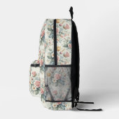 Rose Bedruckter Rucksack (Rechts)