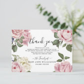 Rose Beerdigung Dankeschön Karte (Stehend Vorderseite)