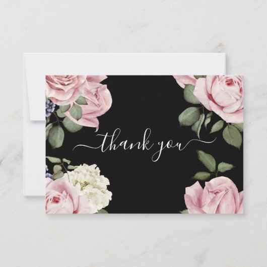 Rose Beerdigung Dankeschön Karte (Rückseite)