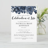 Rose Beerdigung Lebensfeier Ankündigung (Stehend Vorderseite)