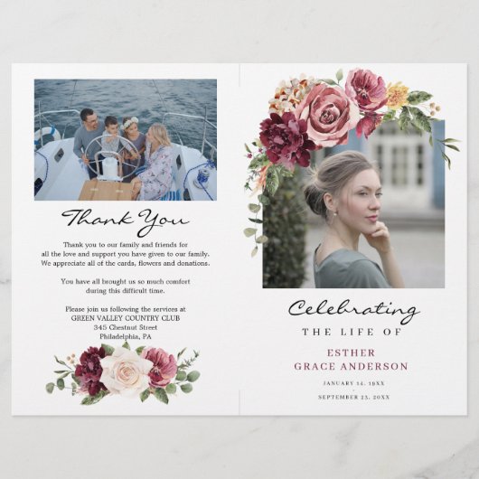 Rose: Beerdigung von Lebensgefahr Flyer (Vorne)