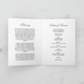 Rose Beerdigungsauftrag, Gedenkprogramm Programm (Innenseite)