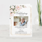 Rose Beerdigungsauftrag, Gedenkprogramm Programm (Vorderseite)