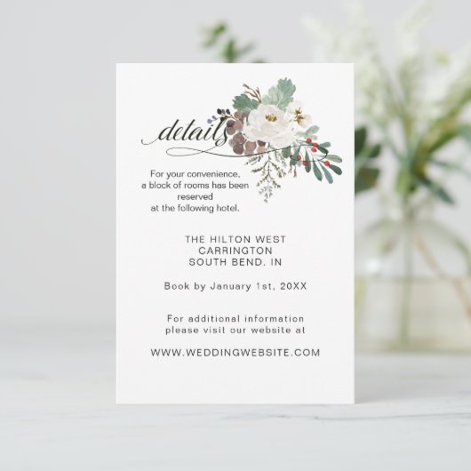 Rose Begleitkarte (Stehend Vorderseite)