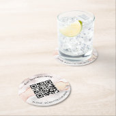 Rose bei Business Bar Restaurant Menü qr Code Runder Pappuntersetzer (Vor Ort)