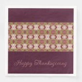 Rose Beige und Burgund Serviette (Vorderseite)