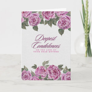 Rose Beileid Bouquet - Mutterschaftsverlust Karte