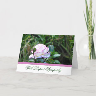 Rose Beileid Grußkarte Karte