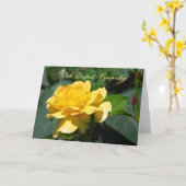 Rose Beileid Grußkarte Karte (Gelbe Blume)