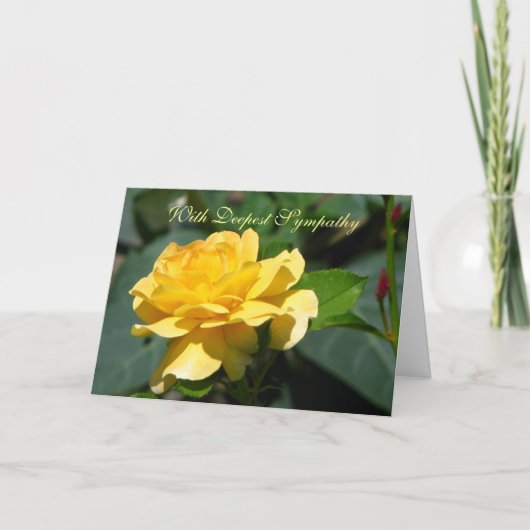 Rose Beileid Grußkarte Karte (Vorderseite)