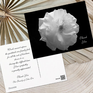 Rose Beileid Vielen Dank Postkarte