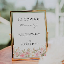 Rose beim Love Memory Sign, Memorial Sign, Einladung