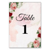 Rose benutzerdefinierte Hochzeitskarte Tischnummer (Rückseite)