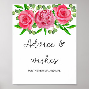 Rose Beratung und Wünsche für Newlyweds Poster