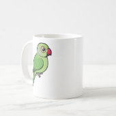 Rose-beringter Parakeet Kaffeetasse (Vorderseite Links)