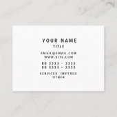 Rose Berufliches Wasserfarben Visitenkarte (Rückseite)